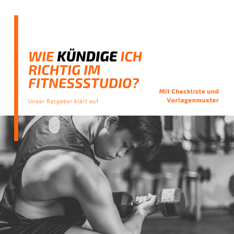 Wie Komme Ich Früher Aus Meinem Fitnessstudio Vertrag Raus Wie kündige ich meinen Vertrag im Fitnessstudio? | Mit Muster Vorlage
