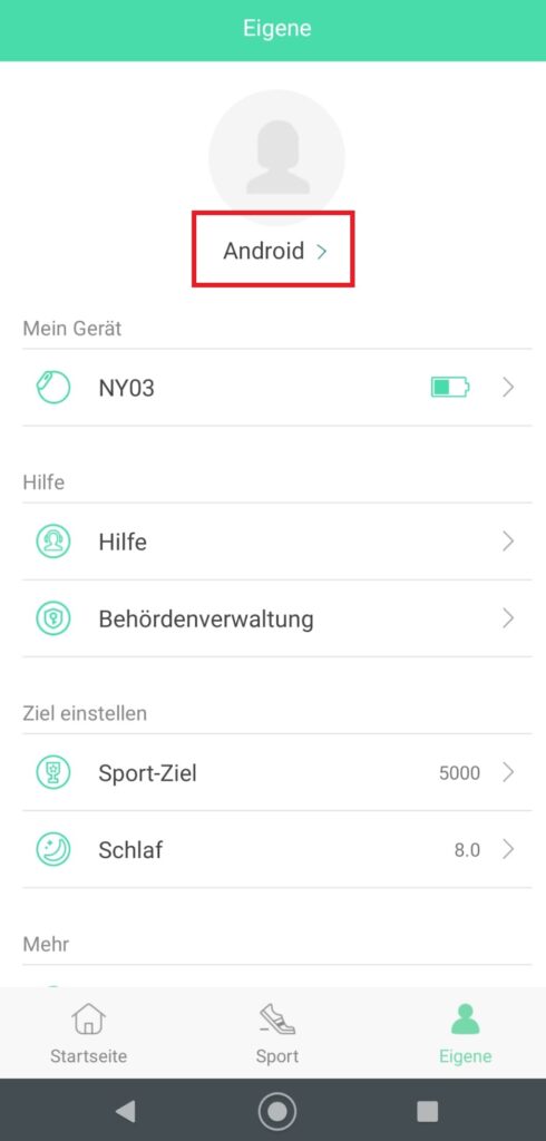 Screenshot einer Pulsuhr App